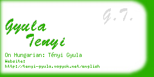 gyula tenyi business card