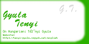 gyula tenyi business card